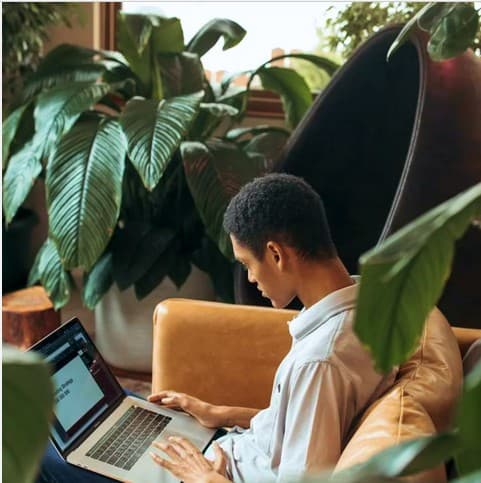 Student on laptop