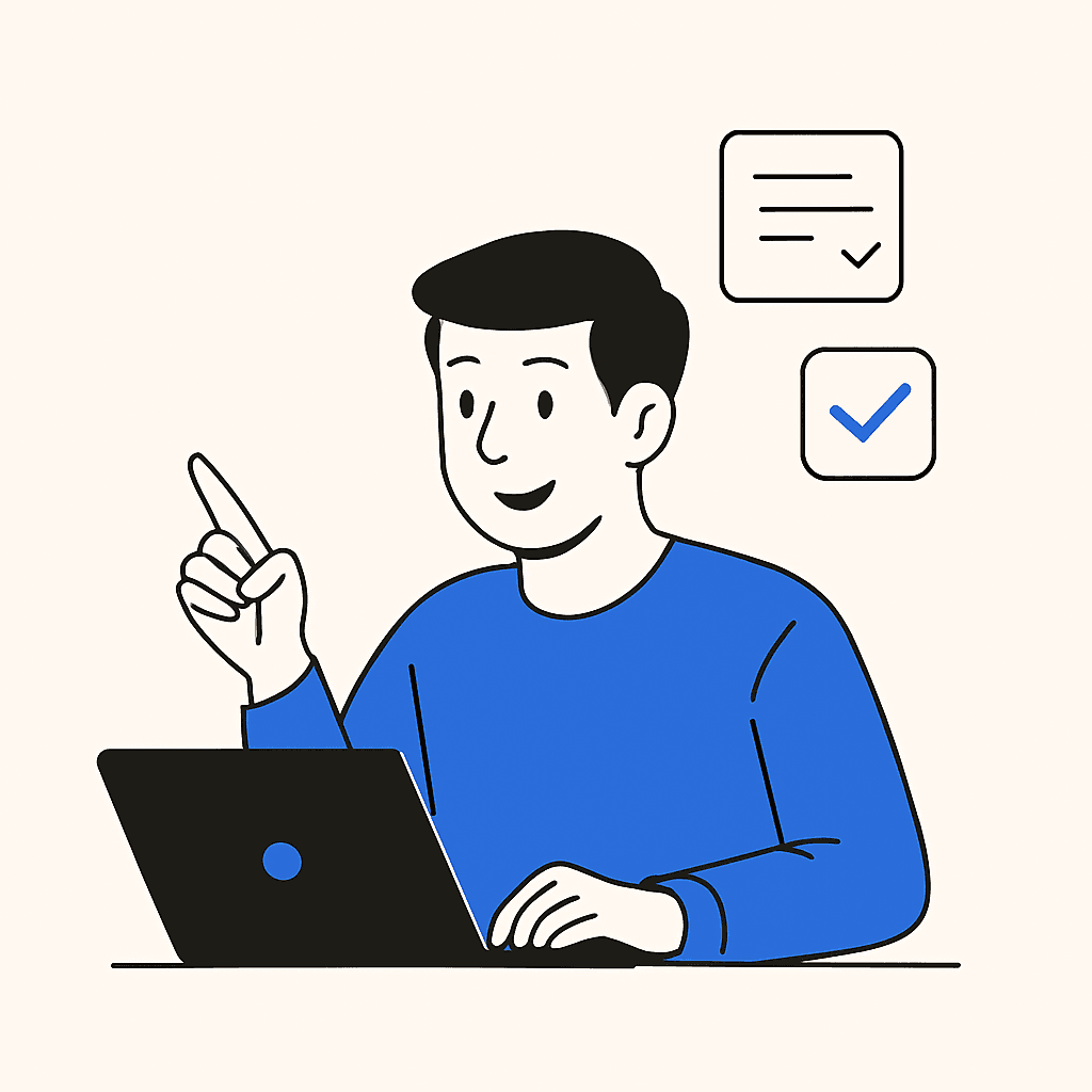 Student working